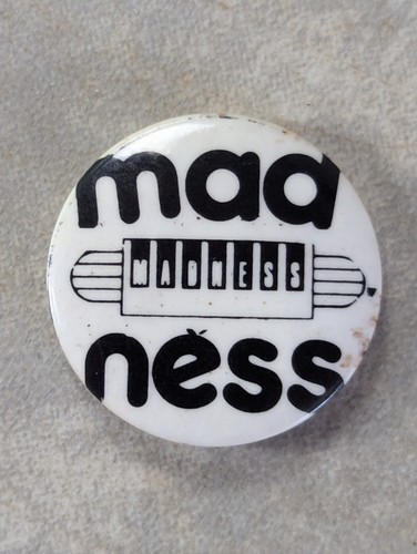 Vintage madness pin badge - vintage,