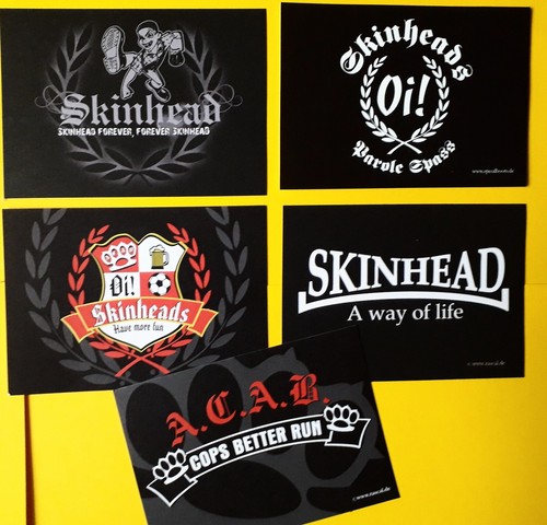 Set skinhead stickers - 5,